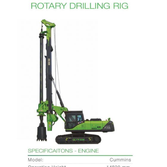 Alat Rig BORED PILE – Rotary Drilling Rig KR125A – Alat Berat Wheel Loader ...