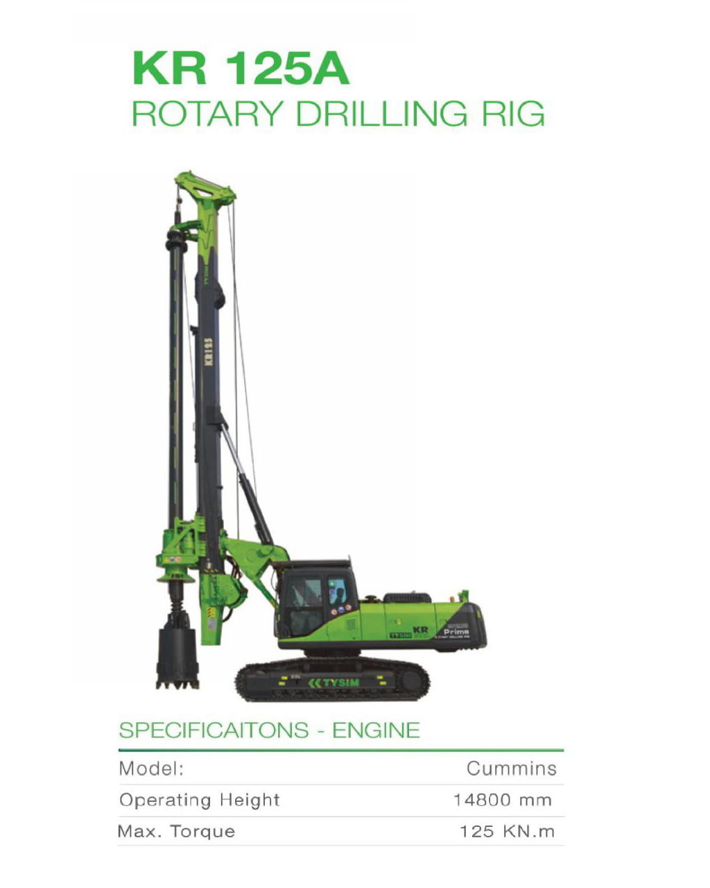 Rotary Drilling Rig KR125A-1