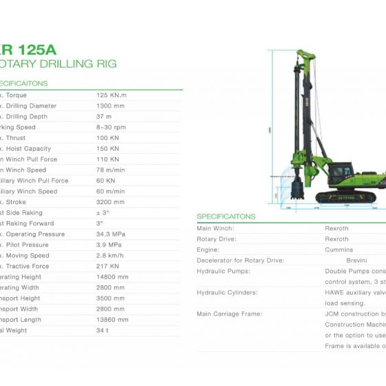 Alat Rig BORED PILE – Rotary Drilling Rig KR125A – Alat Berat Wheel Loader ...