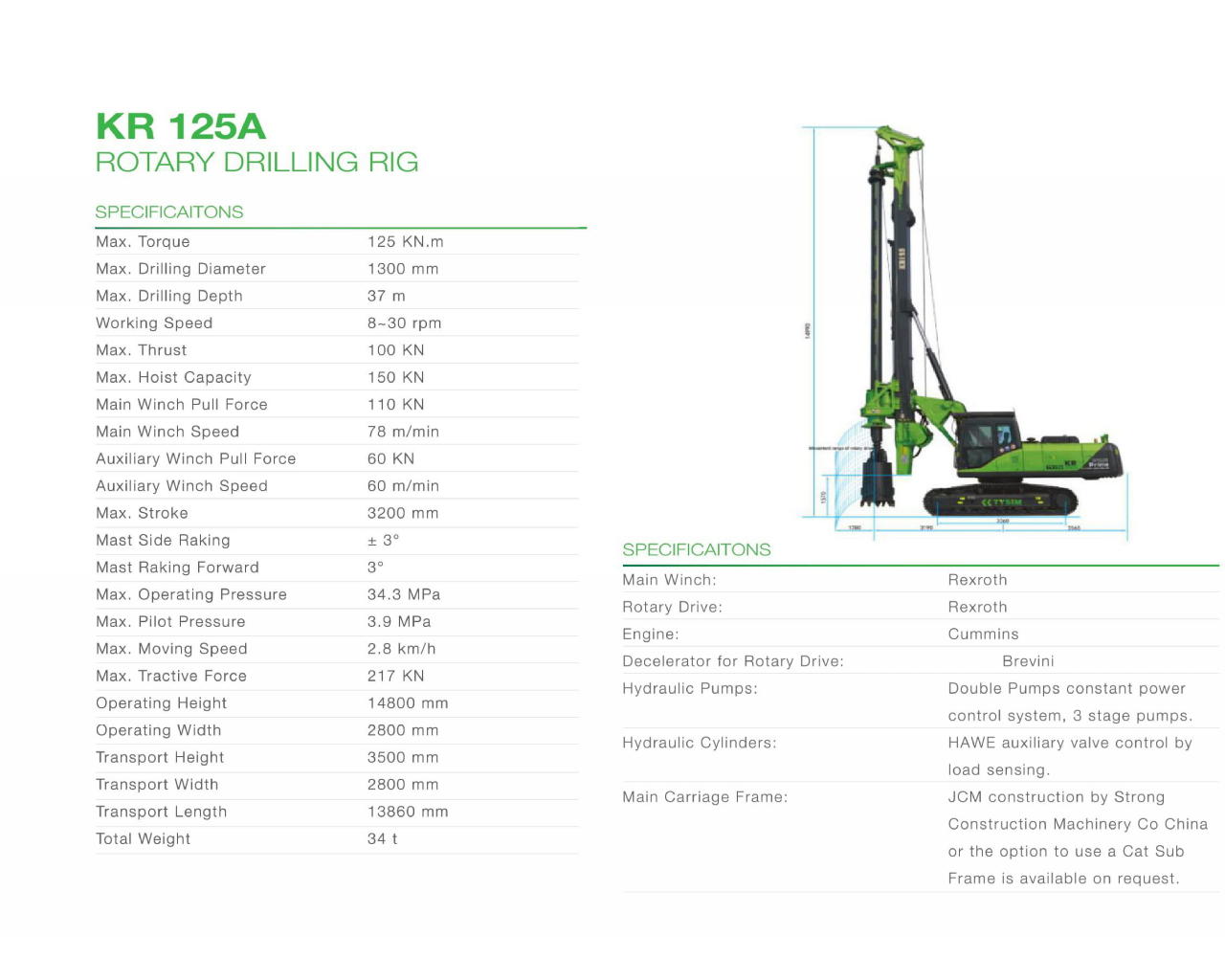 Rotary Drilling Rig KR125A-2