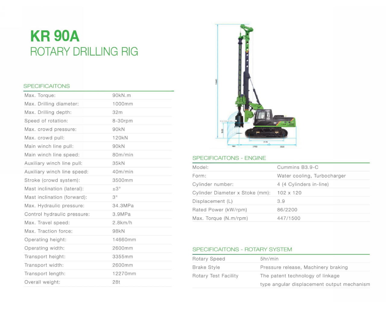 Rotary Drilling Rig KR90A-2